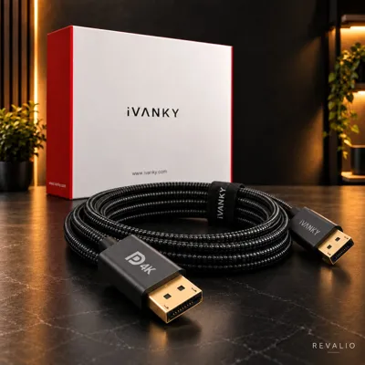 Câble DisplayPort iVANKY 4K 144 Hz – DP 1.4 – Nylon tressé – Avec boîte